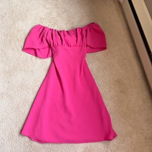 Fuchsia Ruffled Mini Dress